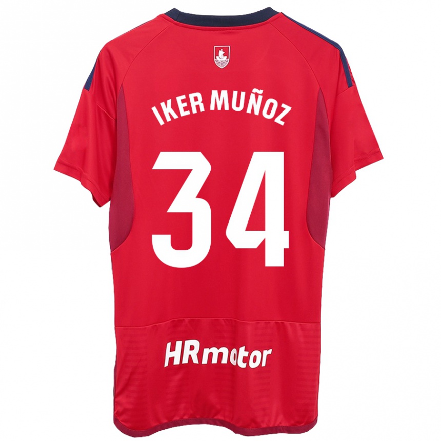 Niño Fútbol Camiseta Iker Muñoz #34 Rojo 1ª Equipación 2023/24 México