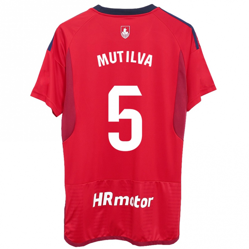 Niño Fútbol Camiseta Christian Mutilva #5 Rojo 1ª Equipación 2023/24 México