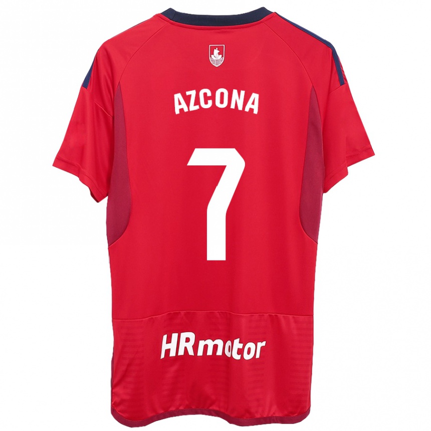 Niño Fútbol Camiseta Rubén Azcona #7 Rojo 1ª Equipación 2023/24 México