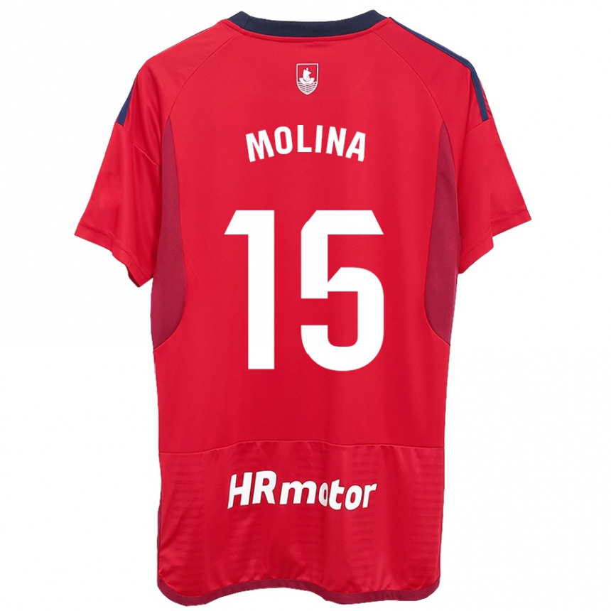 Niño Fútbol Camiseta Guillem Molina #15 Rojo 1ª Equipación 2023/24 México
