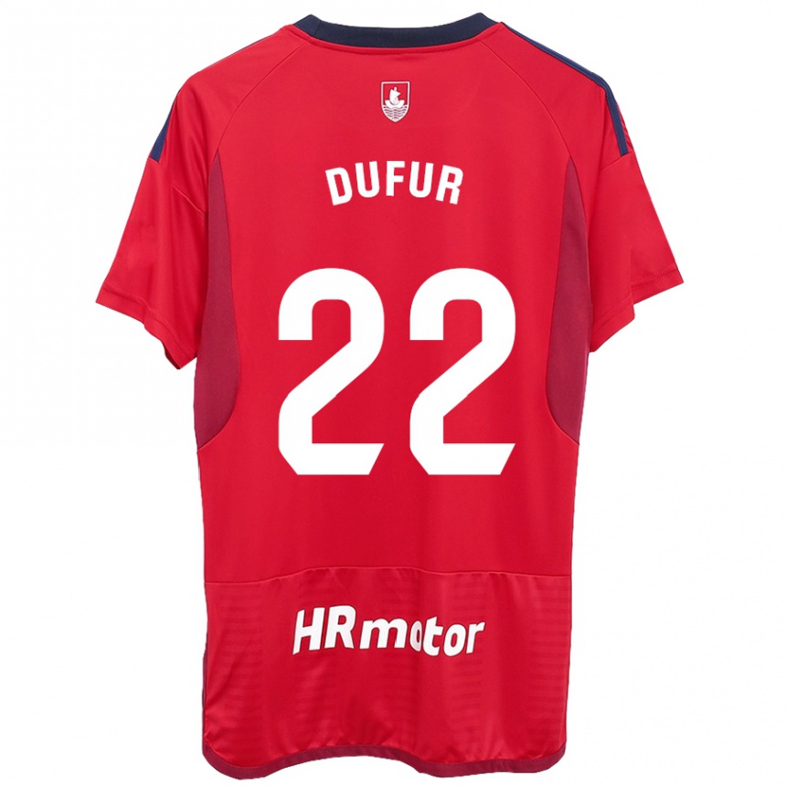 Niño Fútbol Camiseta Ander Dufur #22 Rojo 1ª Equipación 2023/24 México