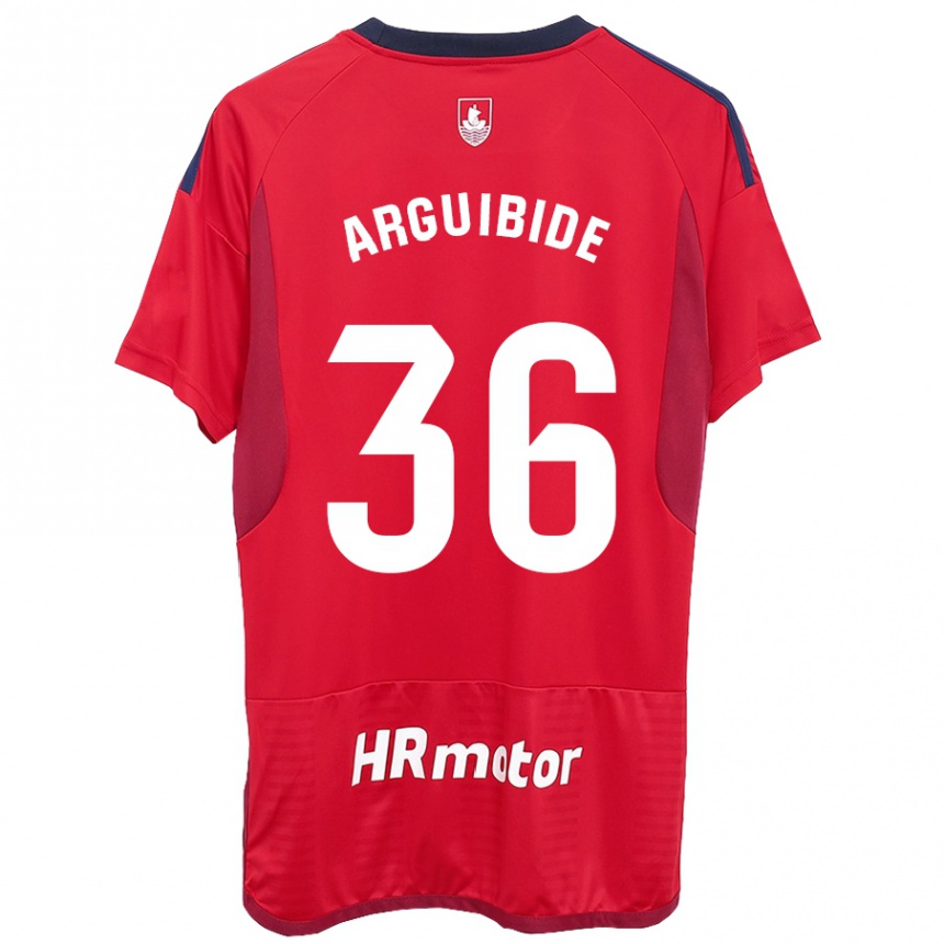 Niño Fútbol Camiseta Iñigo Arguibide #36 Rojo 1ª Equipación 2023/24 México