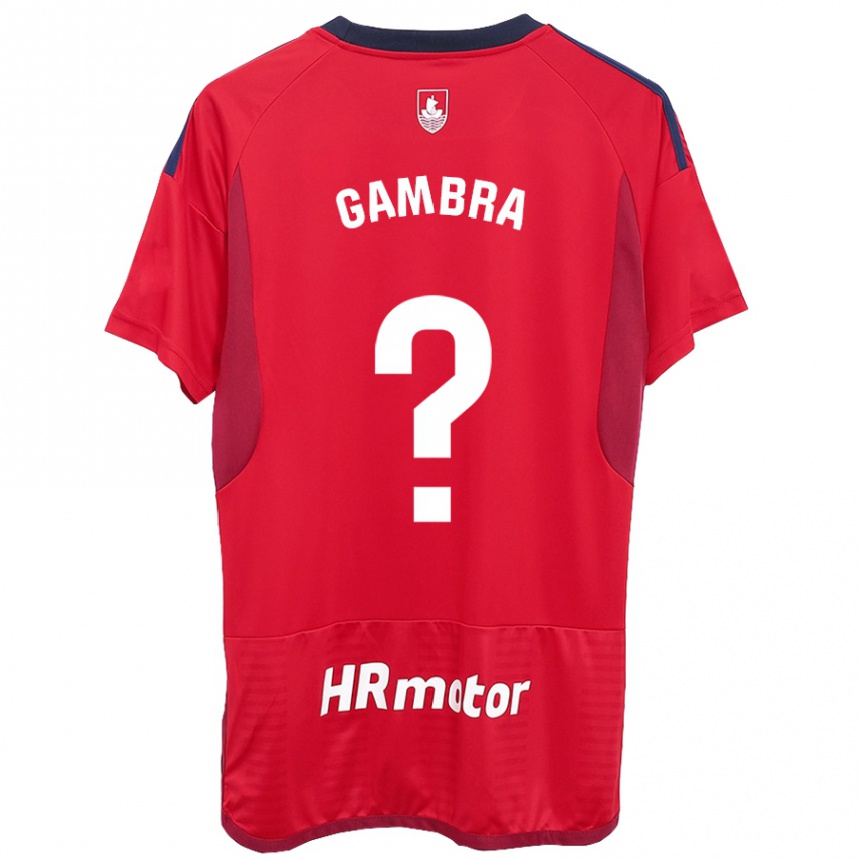 Niño Fútbol Camiseta Javi Gambra #0 Rojo 1ª Equipación 2023/24 México