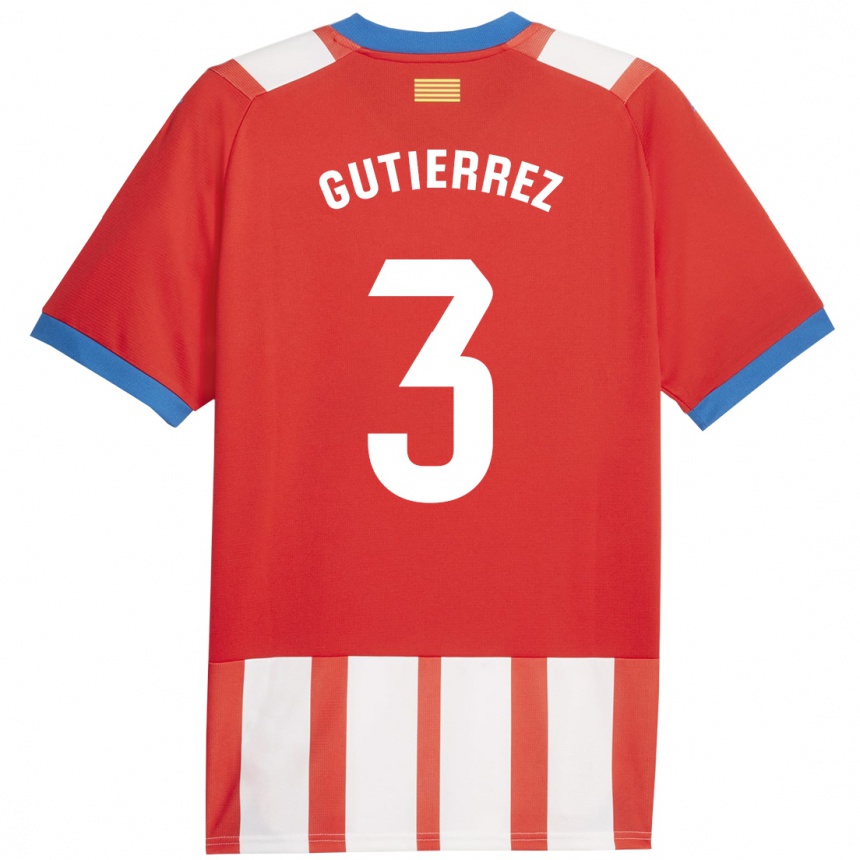 Niño Fútbol Camiseta Miguel Gutiérrez #3 Rojo Blanco 1ª Equipación 2023/24 México