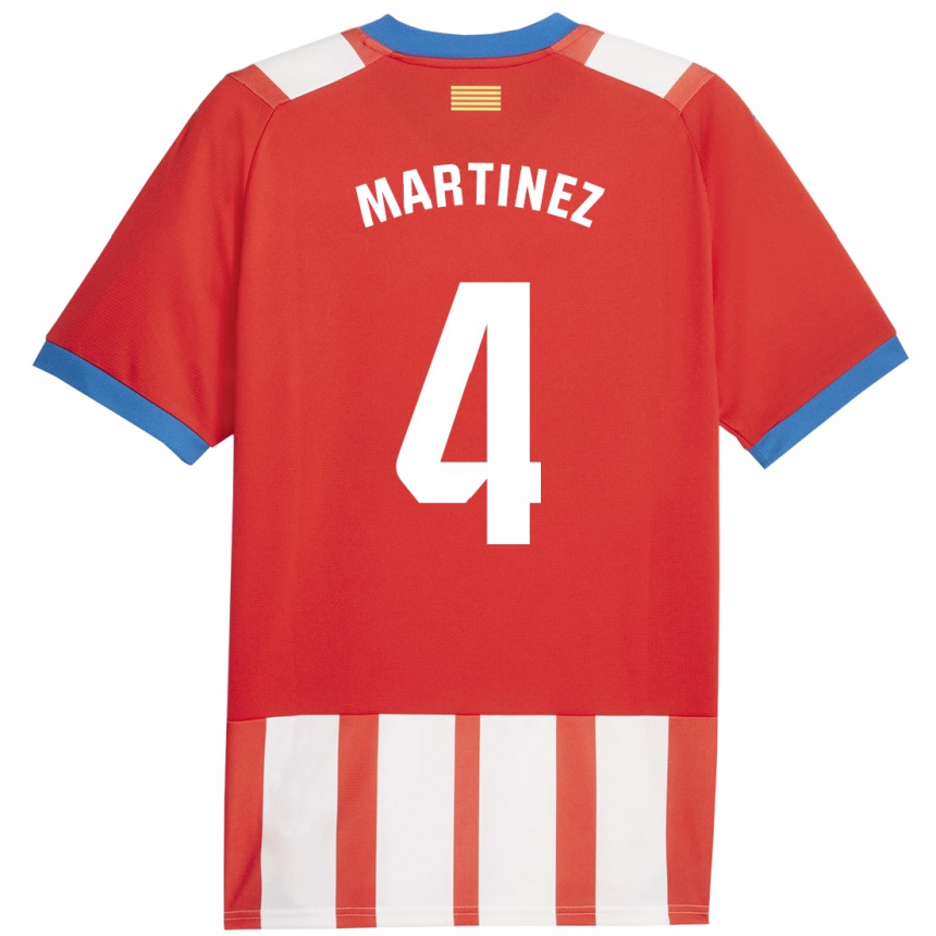 Niño Fútbol Camiseta Arnau Martínez #4 Rojo Blanco 1ª Equipación 2023/24 México