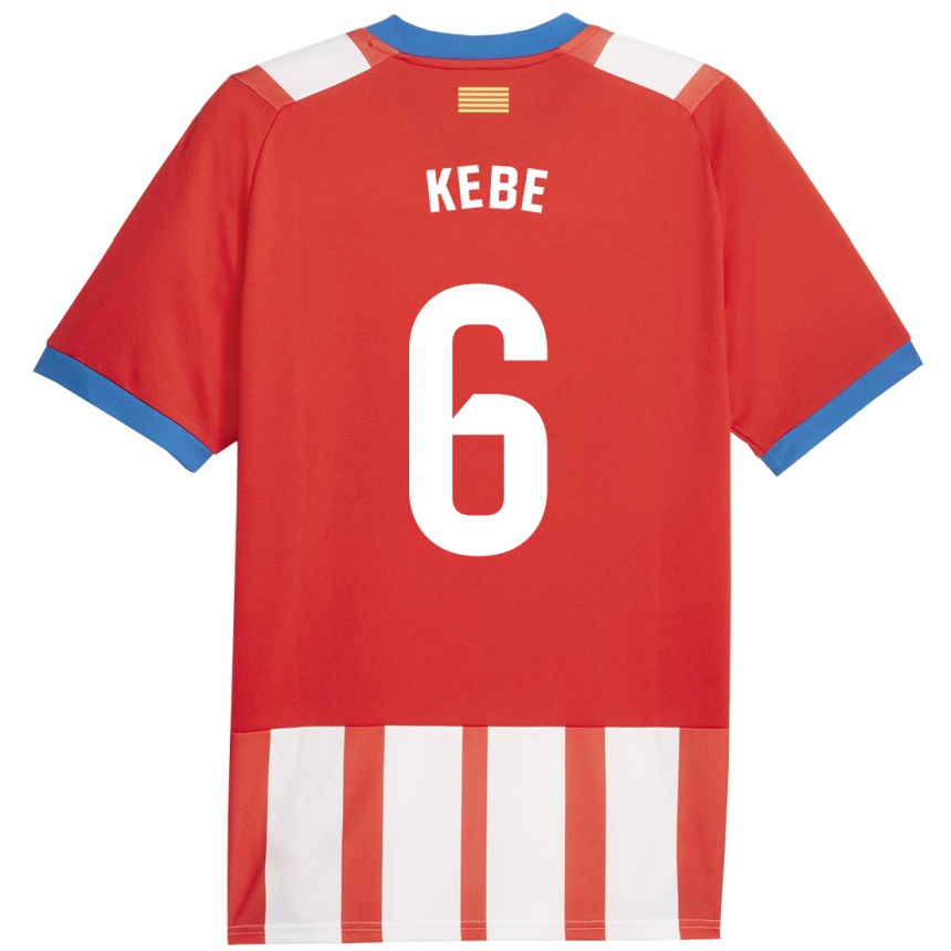 Niño Fútbol Camiseta Ibrahima Kébé #6 Rojo Blanco 1ª Equipación 2023/24 México