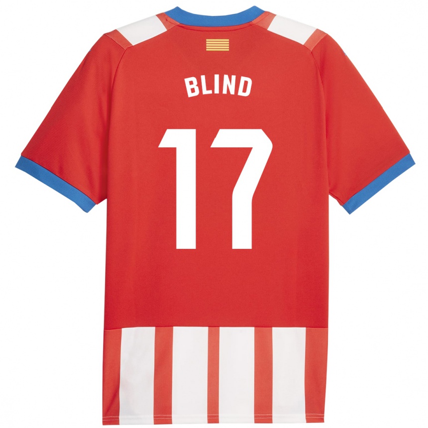 Niño Fútbol Camiseta Daley Blind #17 Rojo Blanco 1ª Equipación 2023/24 México