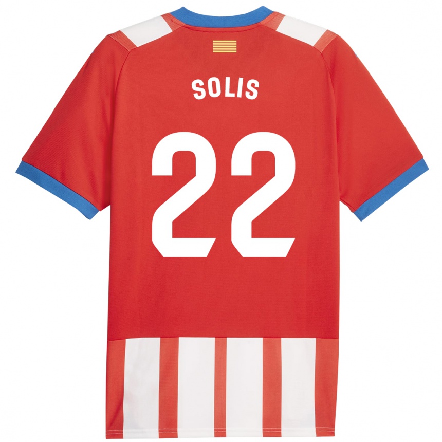 Niño Fútbol Camiseta Jhon Solís #22 Rojo Blanco 1ª Equipación 2023/24 México