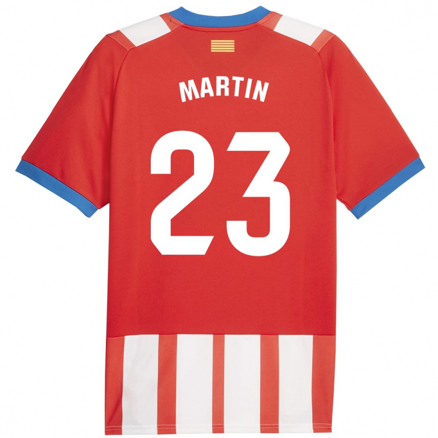 Niño Fútbol Camiseta Iván Martín #23 Rojo Blanco 1ª Equipación 2023/24 México