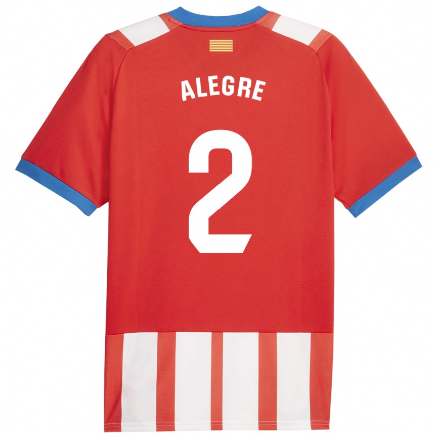 Niño Fútbol Camiseta Marc Alegre #2 Rojo Blanco 1ª Equipación 2023/24 México