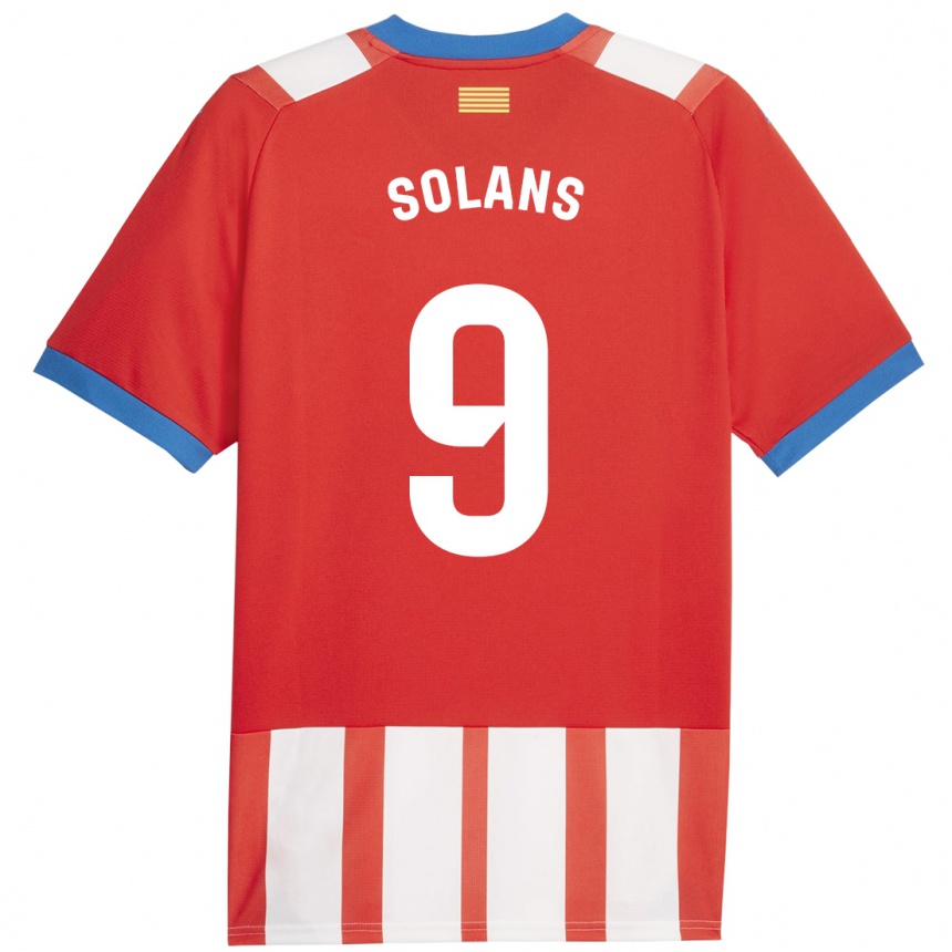 Niño Fútbol Camiseta Sergi Solans #9 Rojo Blanco 1ª Equipación 2023/24 México