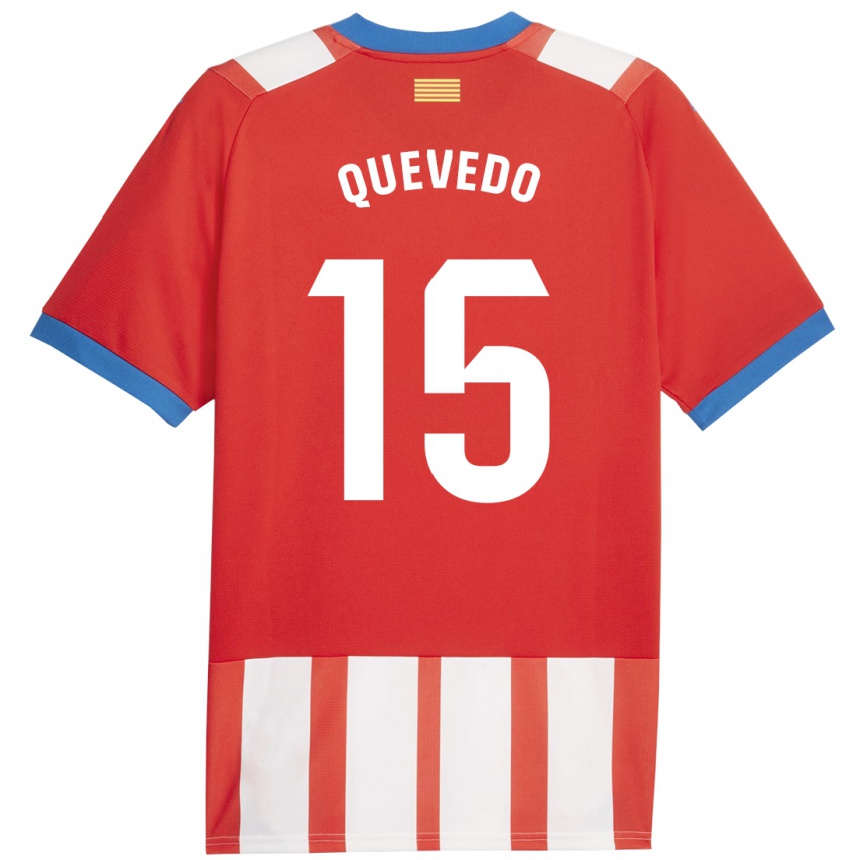 Niño Fútbol Camiseta Erik Quevedo #15 Rojo Blanco 1ª Equipación 2023/24 México