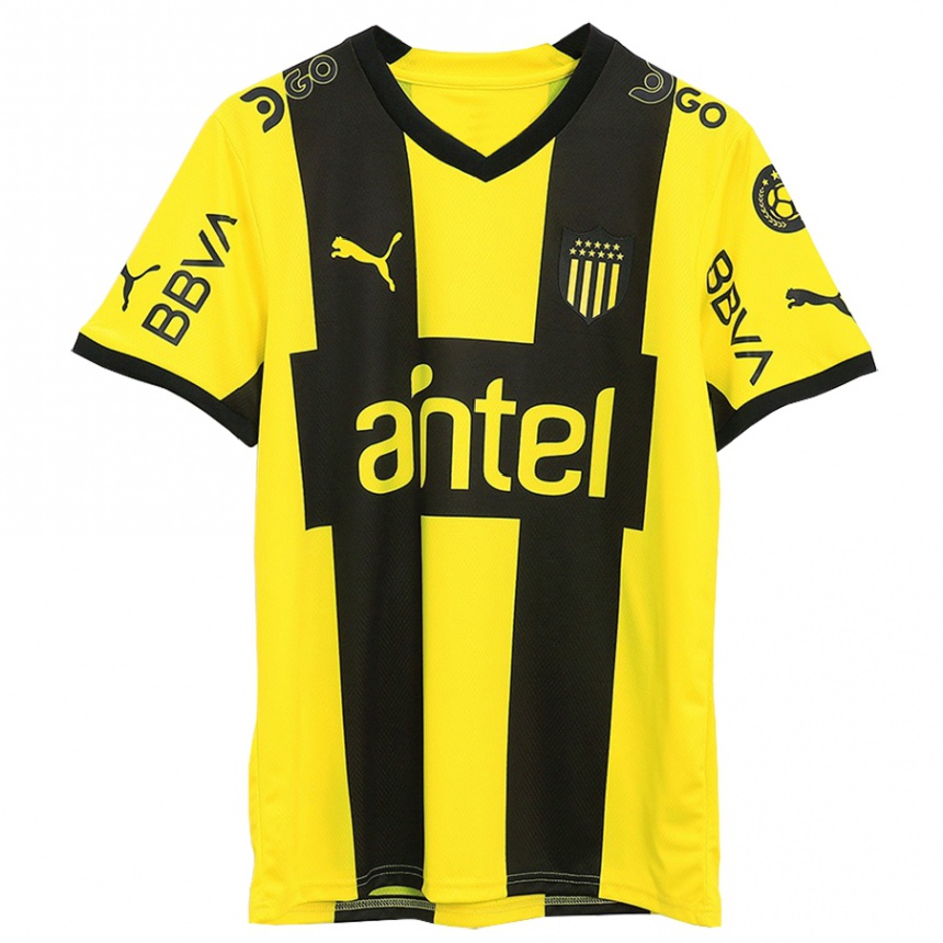 Niño Fútbol Camiseta Pedro Milans #20 Amarillo Negro 1ª Equipación 2023/24 México