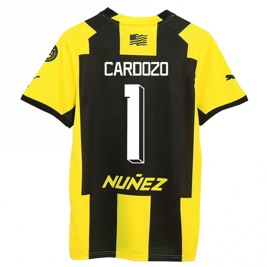 Niño Fútbol Camiseta Thiago Cardozo #1 Amarillo Negro 1ª Equipación 2023/24 México