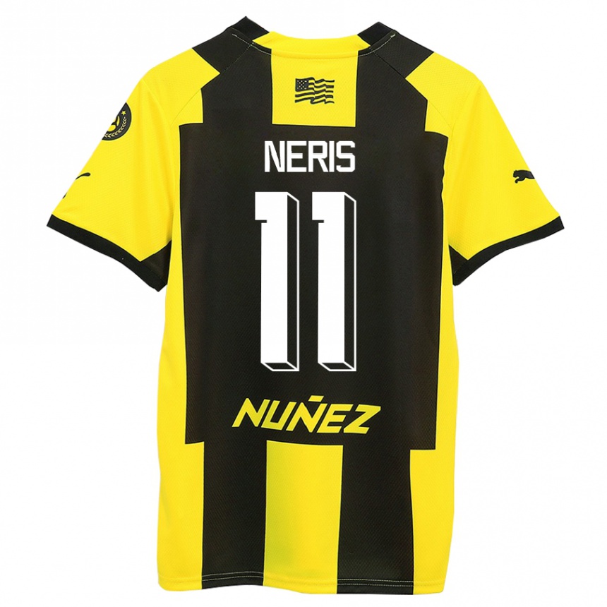 Niño Fútbol Camiseta José Neris #11 Amarillo Negro 1ª Equipación 2023/24 México