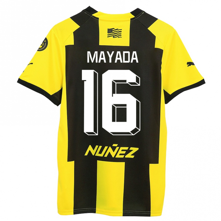Niño Fútbol Camiseta Camilo Mayada #16 Amarillo Negro 1ª Equipación 2023/24 México