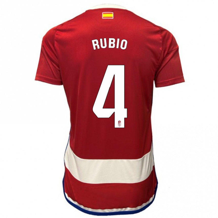 Niño Fútbol Camiseta Miguel Rubio #4 Rojo 1ª Equipación 2023/24 México