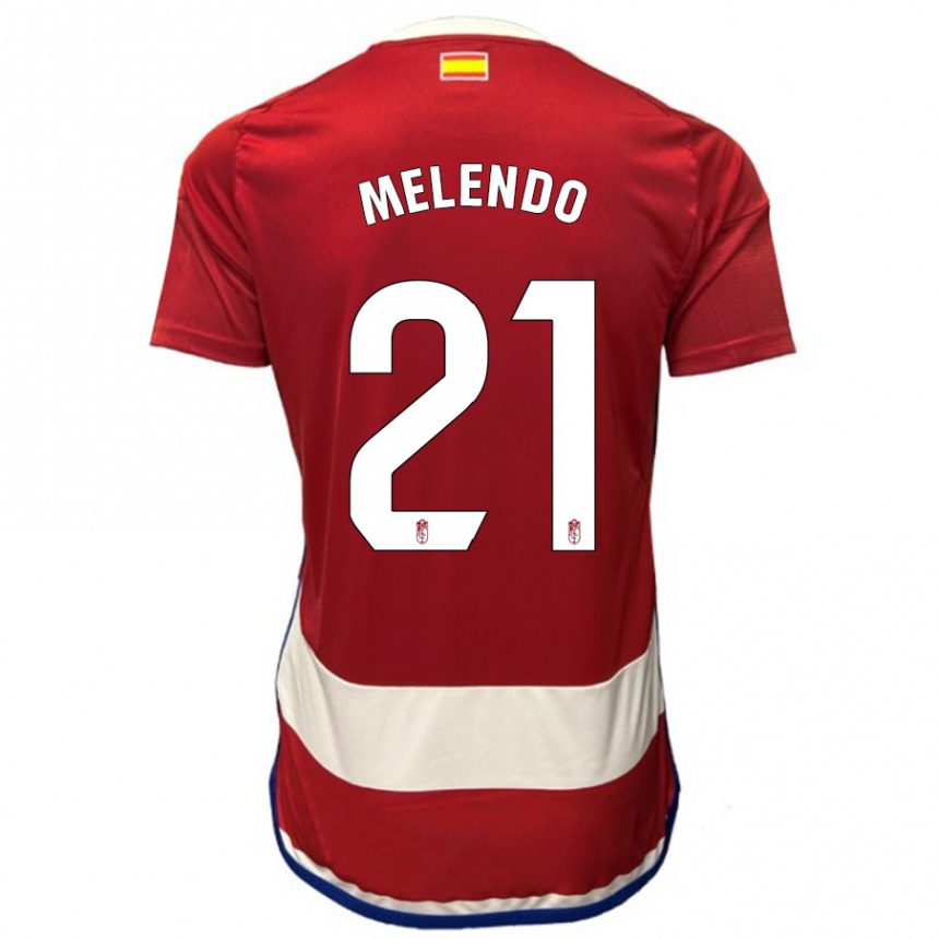 Niño Fútbol Camiseta Óscar Melendo #21 Rojo 1ª Equipación 2023/24 México