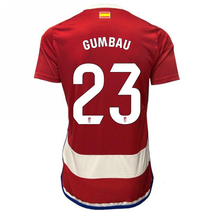 Niño Fútbol Camiseta Gerard Gumbau #23 Rojo 1ª Equipación 2023/24 México