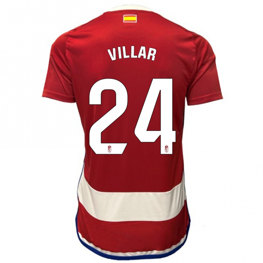 Niño Fútbol Camiseta Gonzalo Villar #24 Rojo 1ª Equipación 2023/24 México