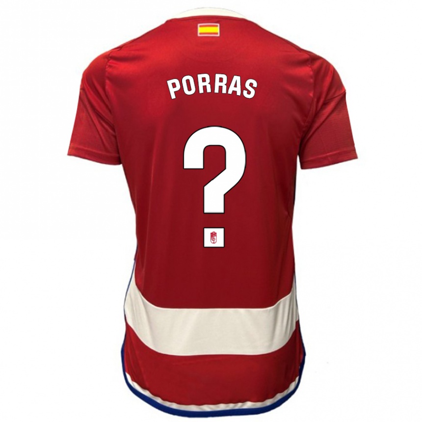 Niño Fútbol Camiseta Cristian Porras #0 Rojo 1ª Equipación 2023/24 México