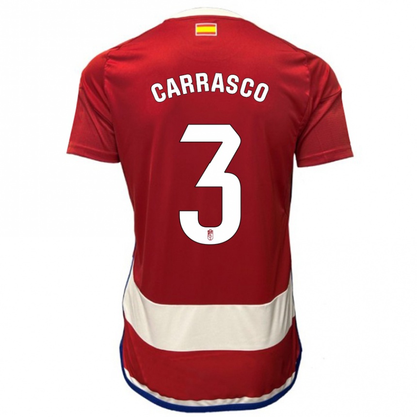 Niño Fútbol Camiseta Marta Carrasco #3 Rojo 1ª Equipación 2023/24 México