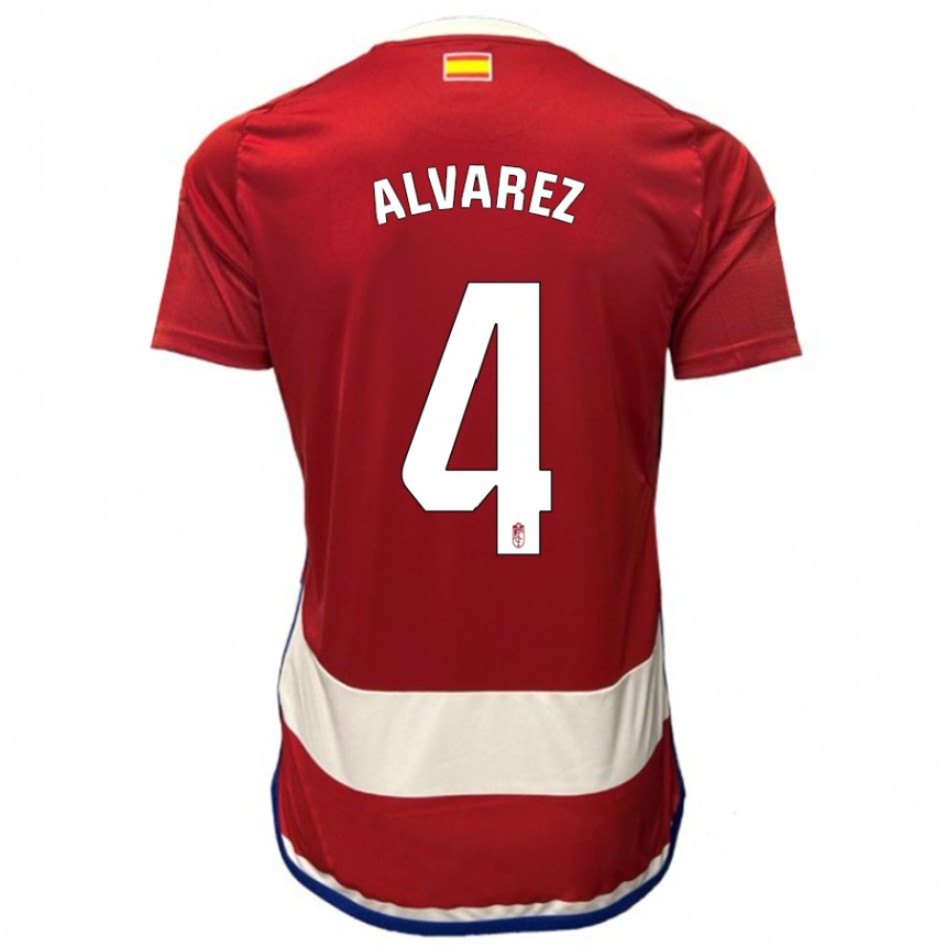 Niño Fútbol Camiseta Isabel Álvarez #4 Rojo 1ª Equipación 2023/24 México