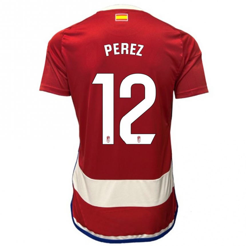 Niño Fútbol Camiseta Alba Pérez #12 Rojo 1ª Equipación 2023/24 México