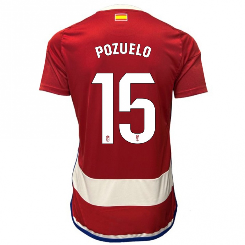 Niño Fútbol Camiseta Esther Martín-Pozuelo #15 Rojo 1ª Equipación 2023/24 México