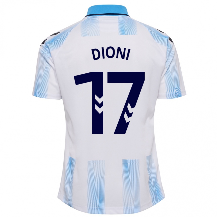 Niño Fútbol Camiseta Dioni #17 Blanco Azul 1ª Equipación 2023/24 México