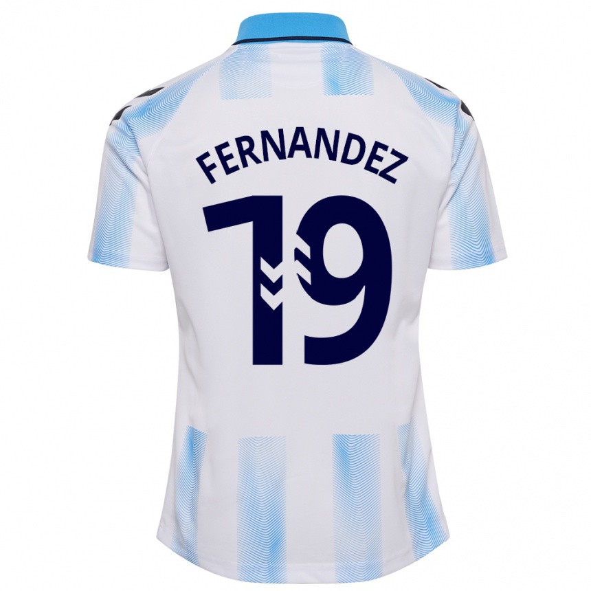 Niño Fútbol Camiseta Roberto Fernández #19 Blanco Azul 1ª Equipación 2023/24 México