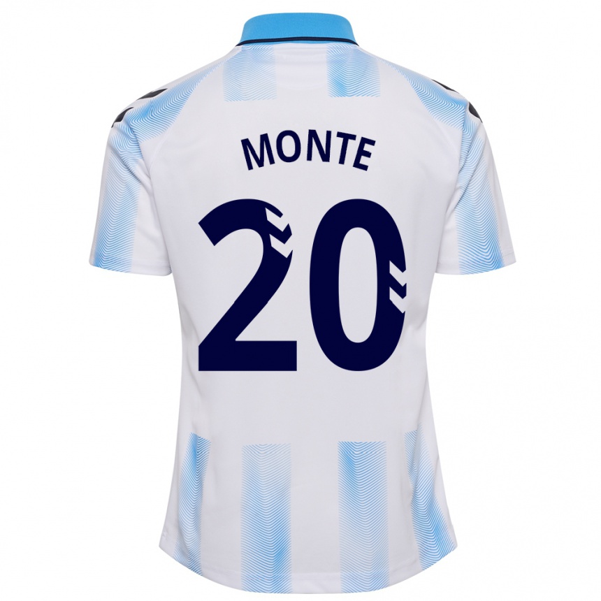 Niño Fútbol Camiseta Nélson Monte #20 Blanco Azul 1ª Equipación 2023/24 México