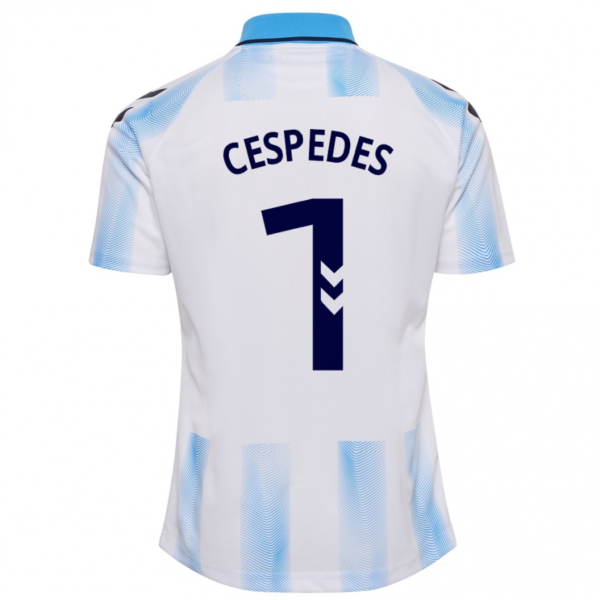 Niño Fútbol Camiseta Andrés Céspedes #1 Blanco Azul 1ª Equipación 2023/24 México