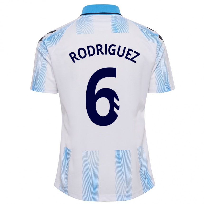 Niño Fútbol Camiseta Rafa Rodríguez #6 Blanco Azul 1ª Equipación 2023/24 México