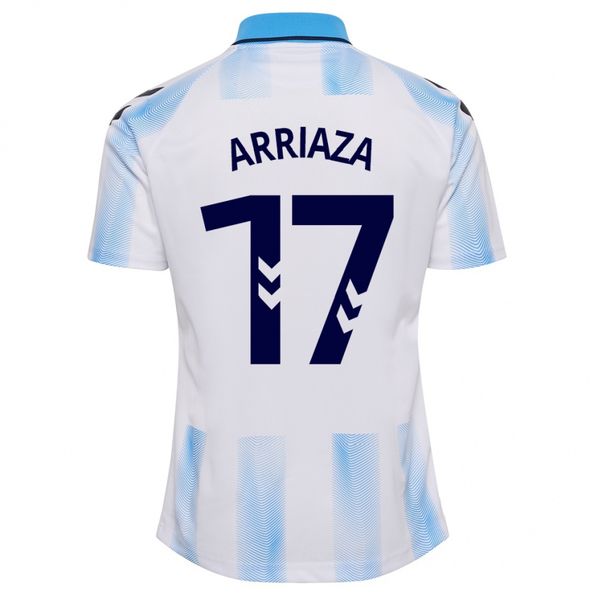 Niño Fútbol Camiseta Pablo Arriaza #17 Blanco Azul 1ª Equipación 2023/24 México