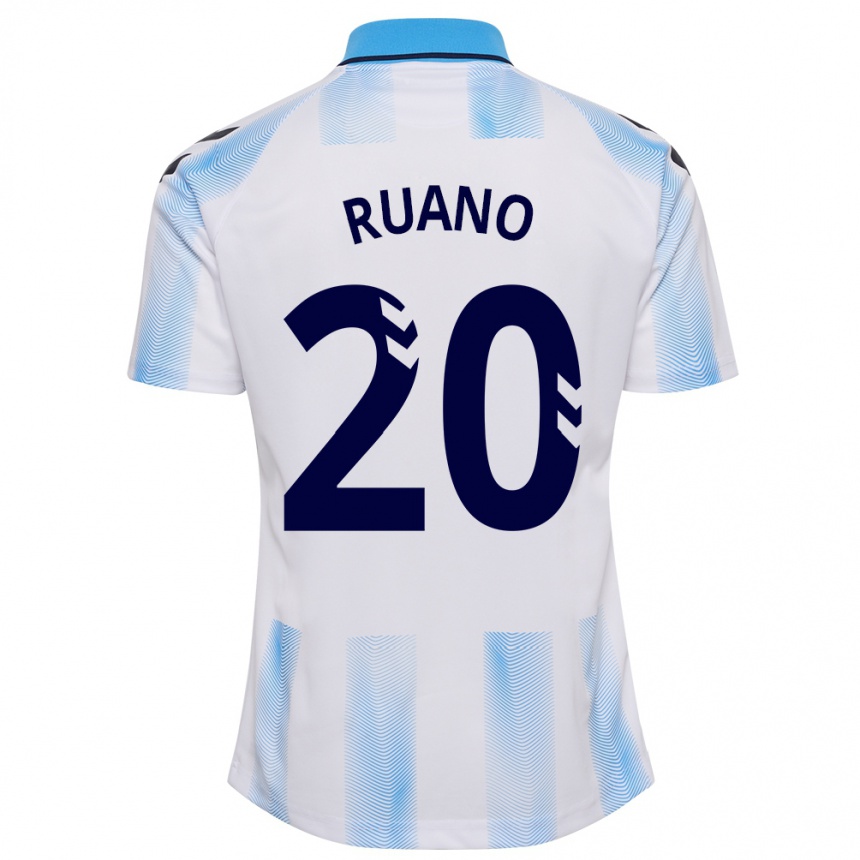 Niño Fútbol Camiseta Celia Ruano #20 Blanco Azul 1ª Equipación 2023/24 México