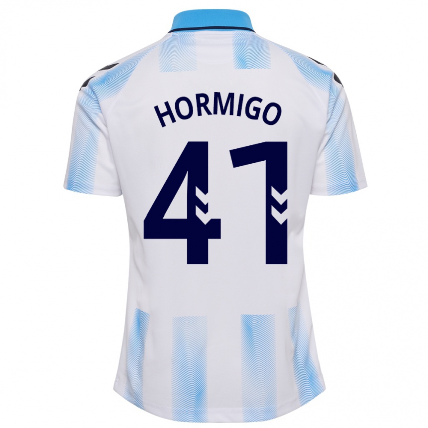 Niño Fútbol Camiseta Cintia Hormigo #41 Blanco Azul 1ª Equipación 2023/24 México