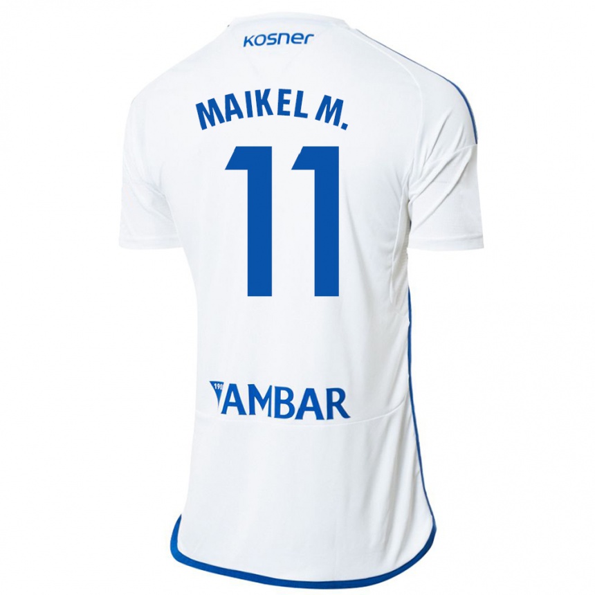 Niño Fútbol Camiseta Maikel Mesa #11 Blanco 1ª Equipación 2023/24 México