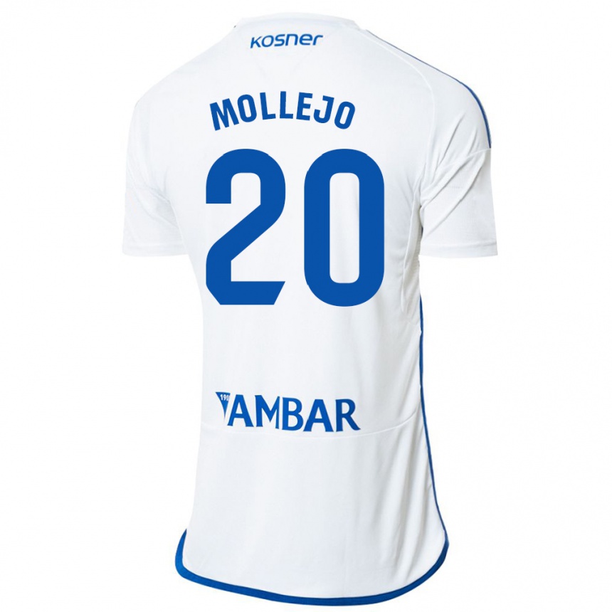 Niño Fútbol Camiseta Victor Mollejo #20 Blanco 1ª Equipación 2023/24 México