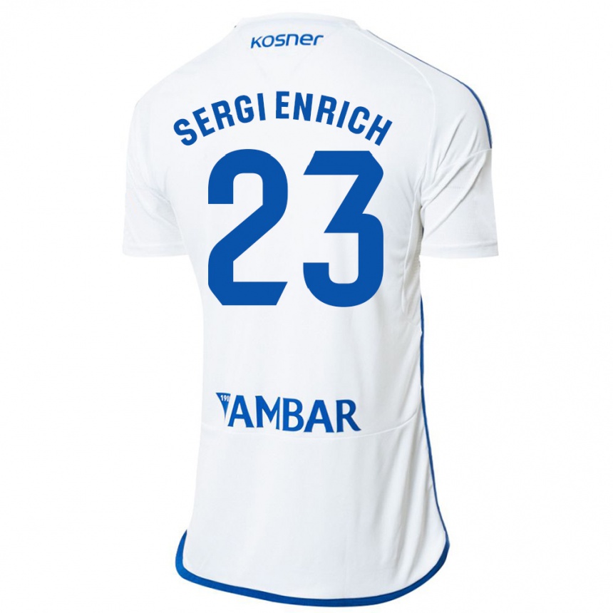 Niño Fútbol Camiseta Sergi Enrich #23 Blanco 1ª Equipación 2023/24 México