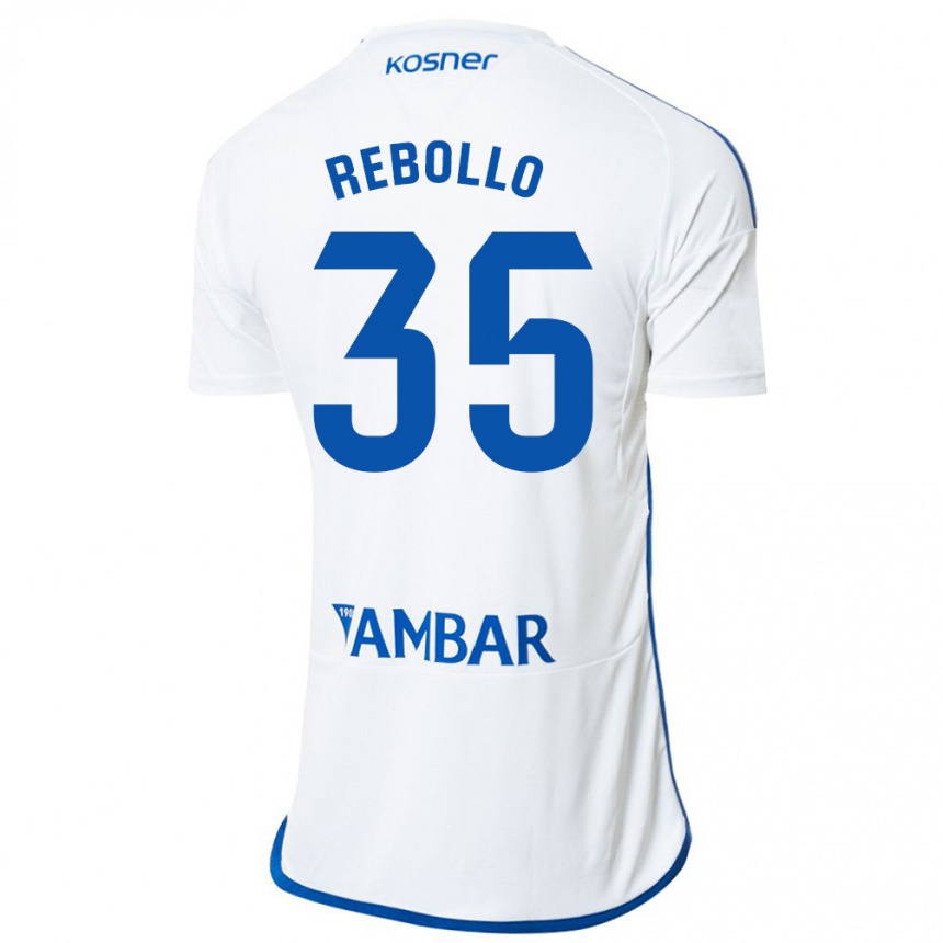 Niño Fútbol Camiseta Dani Rebollo #35 Blanco 1ª Equipación 2023/24 México