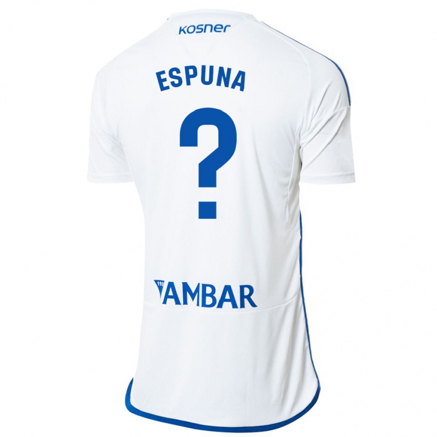 Niño Fútbol Camiseta Nico Espuña #0 Blanco 1ª Equipación 2023/24 México