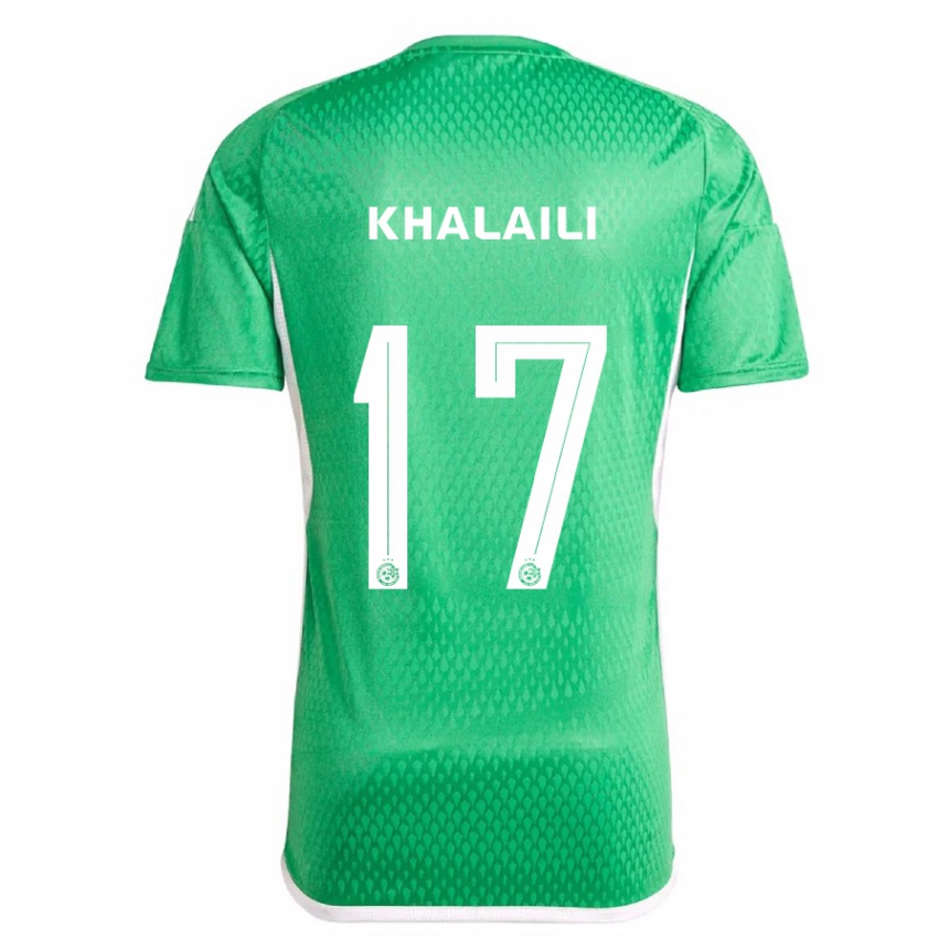 Niño Fútbol Camiseta Iyad Khalaili #17 Blanco Azul 1ª Equipación 2023/24 México