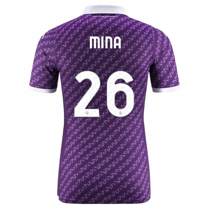 Niño Fútbol Camiseta Yerry Mina #26 Violeta 1ª Equipación 2023/24 México