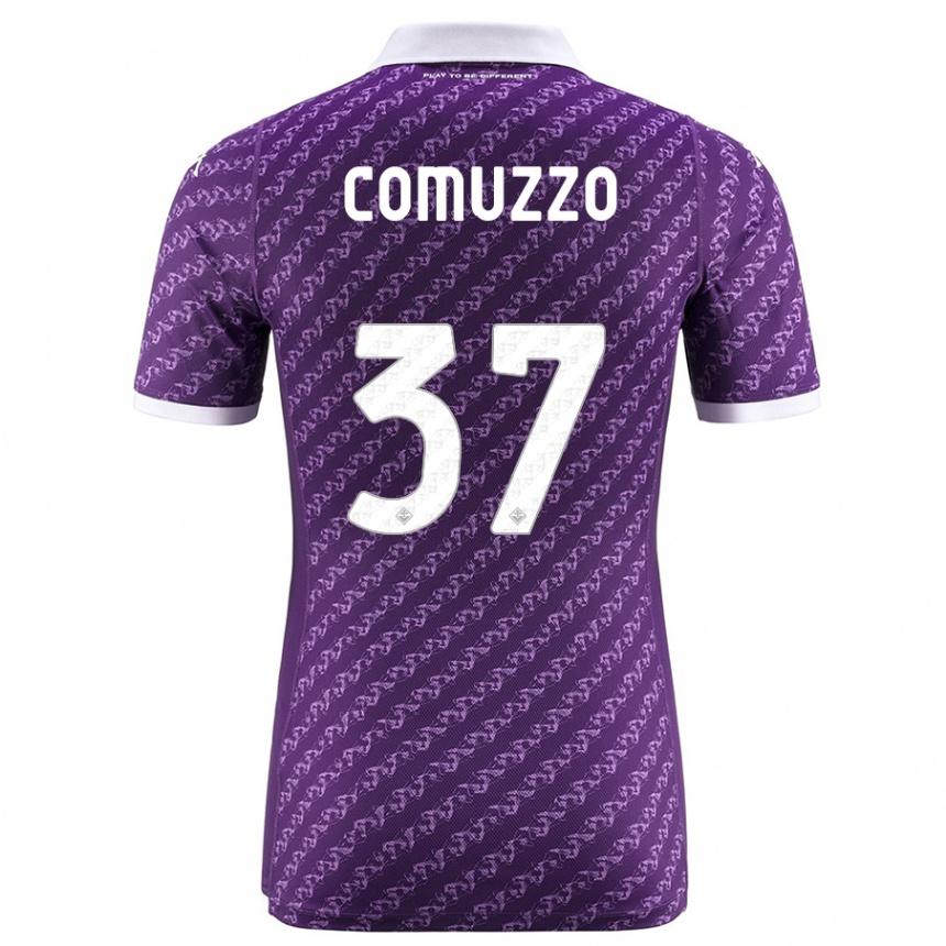 Niño Fútbol Camiseta Pietro Comuzzo #37 Violeta 1ª Equipación 2023/24 México