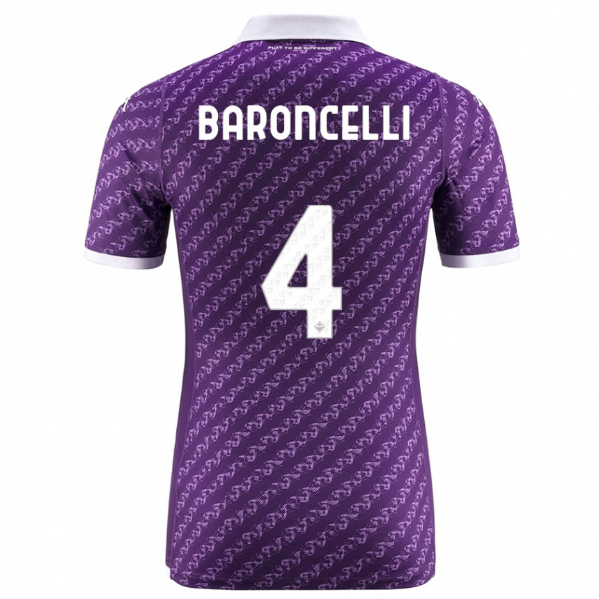 Niño Fútbol Camiseta Leonardo Baroncelli #4 Violeta 1ª Equipación 2023/24 México