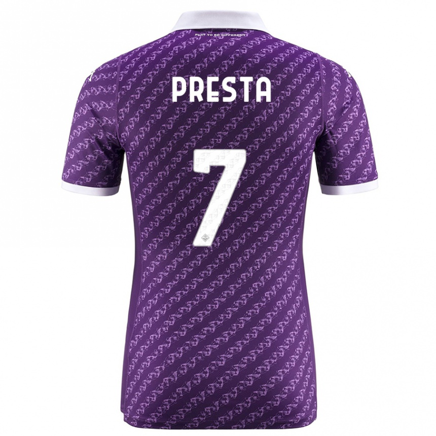 Niño Fútbol Camiseta Francesco Presta #7 Violeta 1ª Equipación 2023/24 México