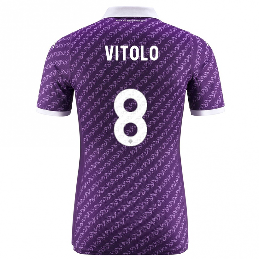 Niño Fútbol Camiseta Federico Vitolo #8 Violeta 1ª Equipación 2023/24 México