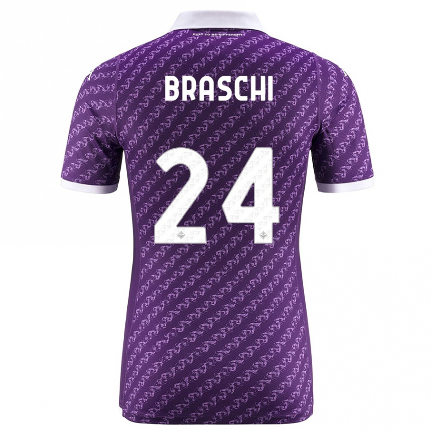 Niño Fútbol Camiseta Riccardo Braschi #24 Violeta 1ª Equipación 2023/24 México