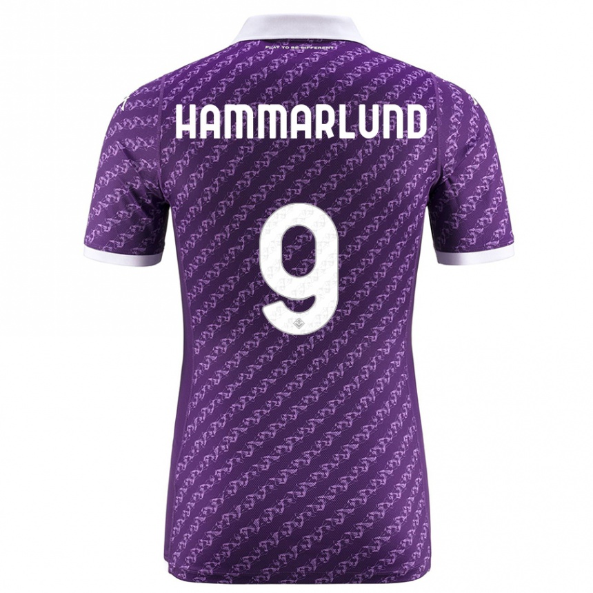 Niño Fútbol Camiseta Pauline Hammarlund #9 Violeta 1ª Equipación 2023/24 México